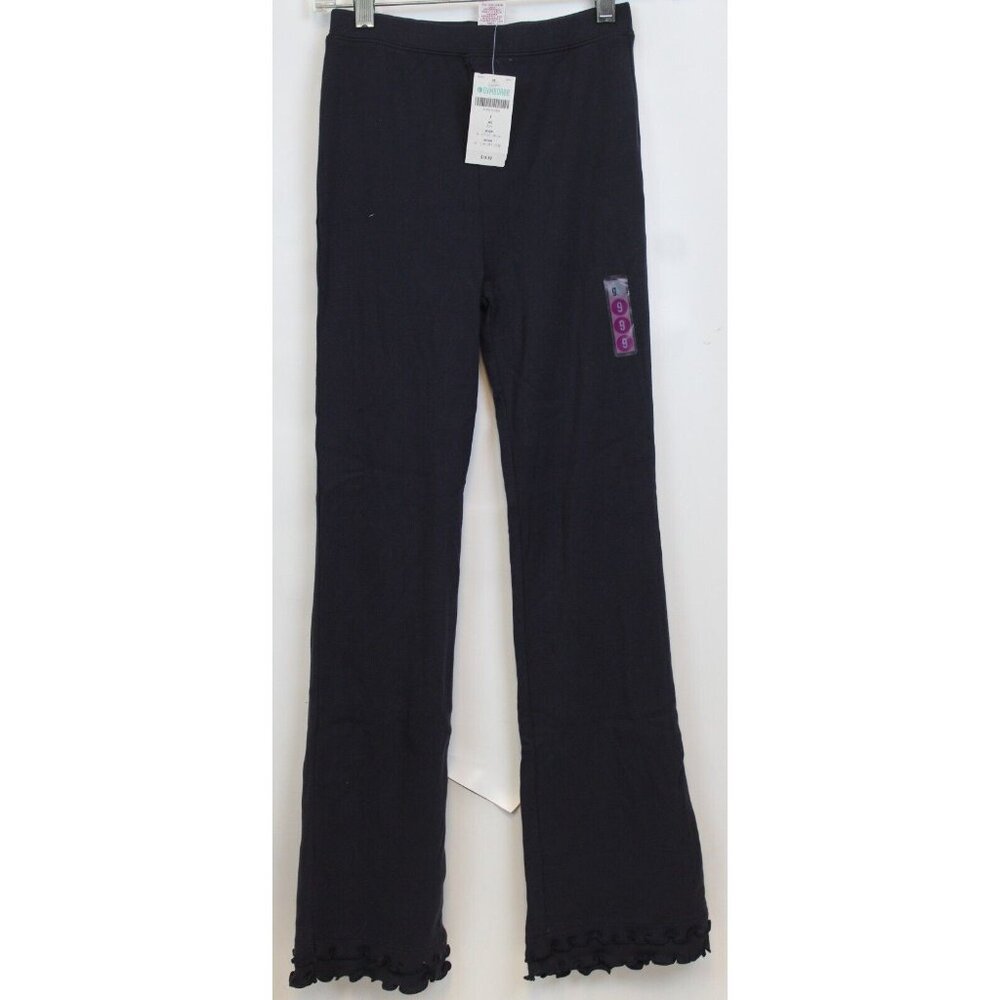 NWT 2004 Gymboree Sunflower Fields Navy Blue Pants sz 4 8 9 Flared Lettuce Edge